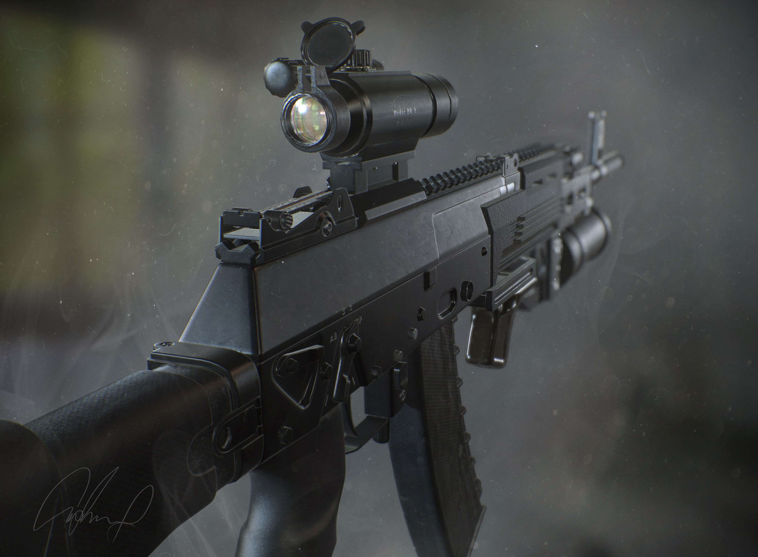 Kalashnikov AK 12 rifle 3D model_4