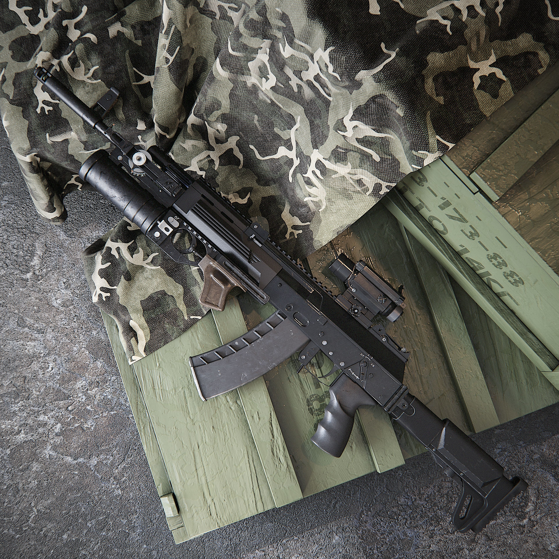 Kalashnikov AK 12 rifle 3D model_3