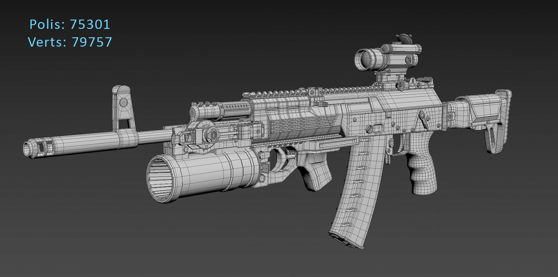 Kalashnikov AK 12 rifle 3D model_11