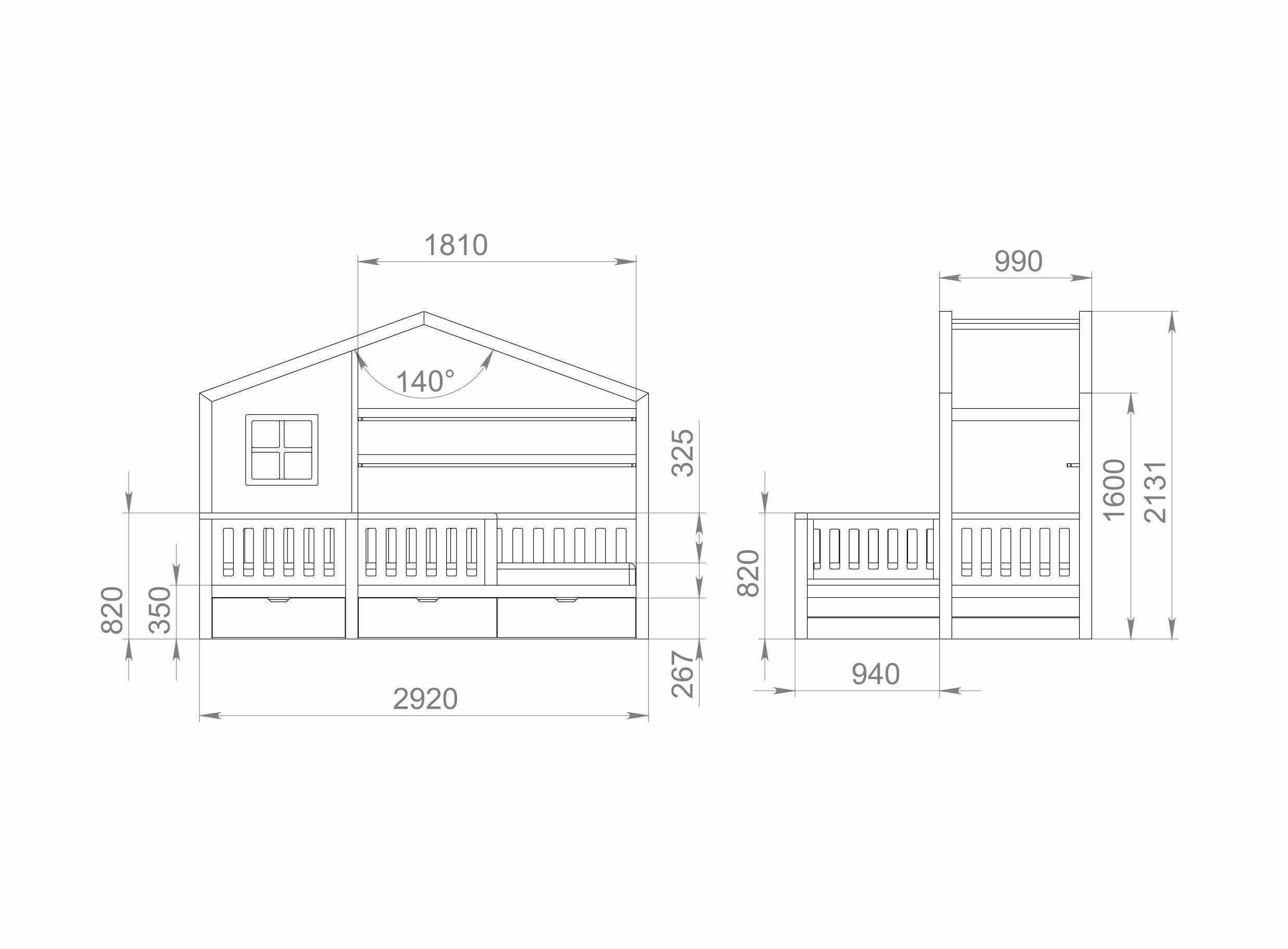 Corner bed House 3D model_1