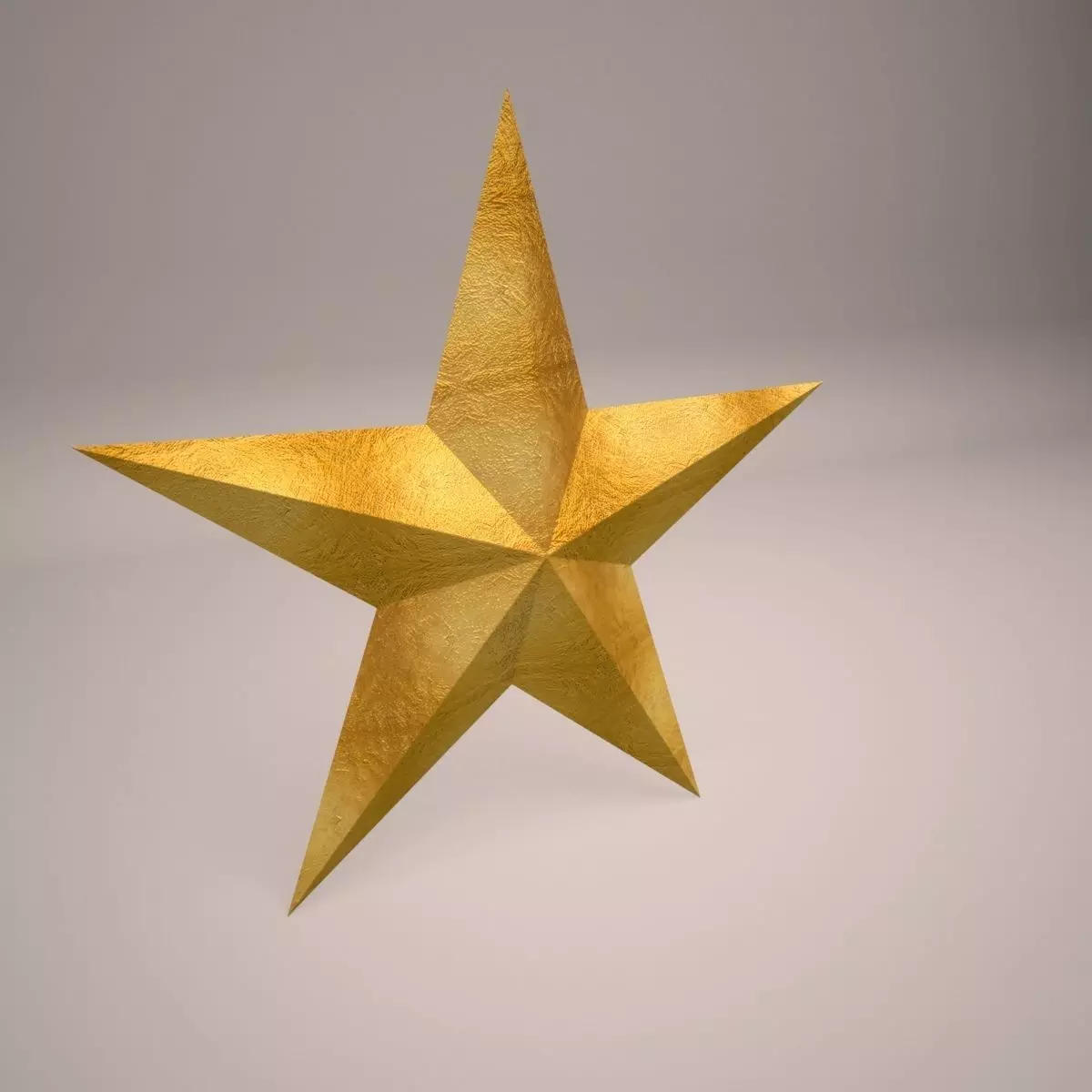 Low Poly Golden Star Free low-poly 3D model