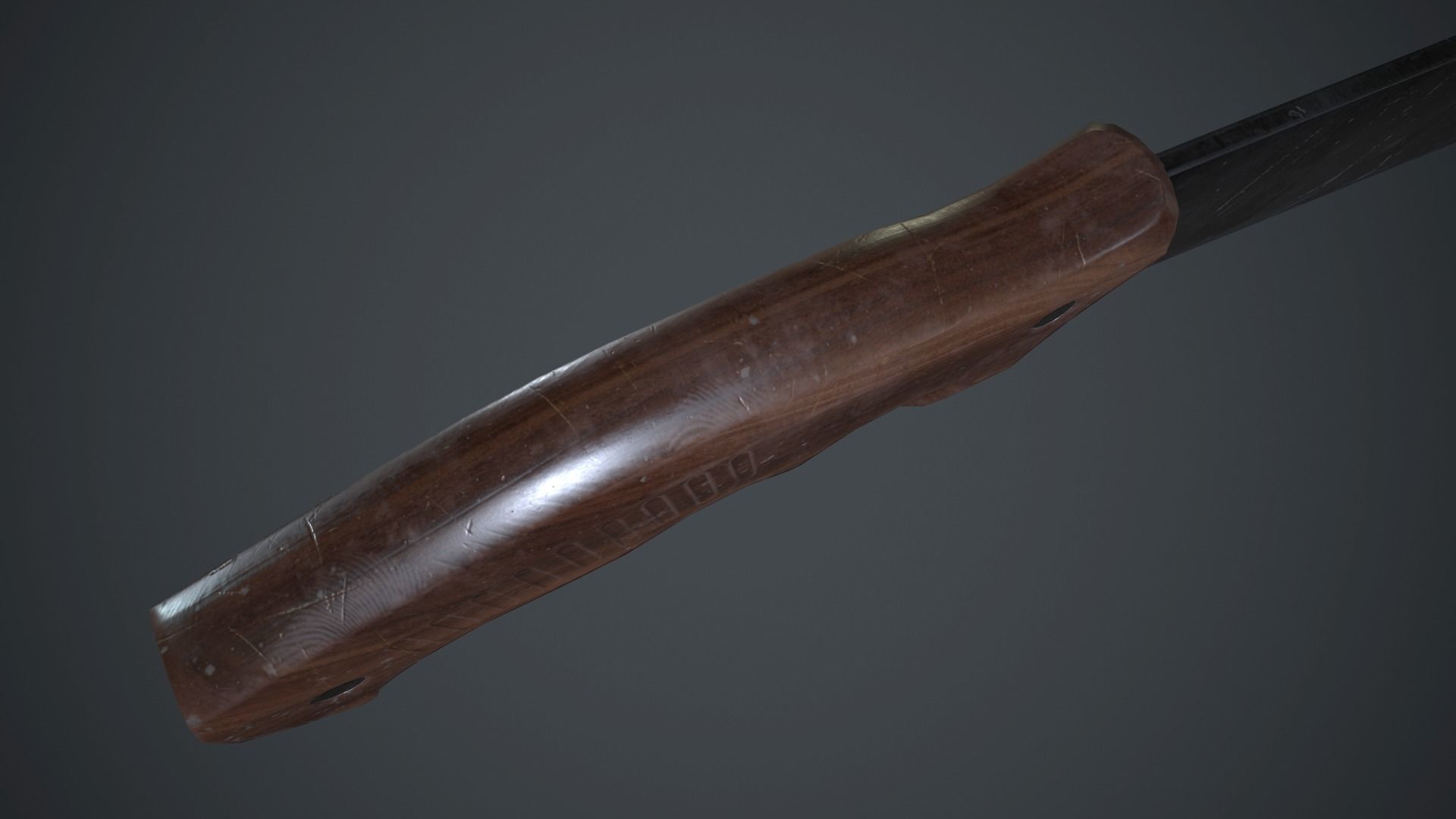 Machete Knife PBR Game Ready Low-poly 3D model_12