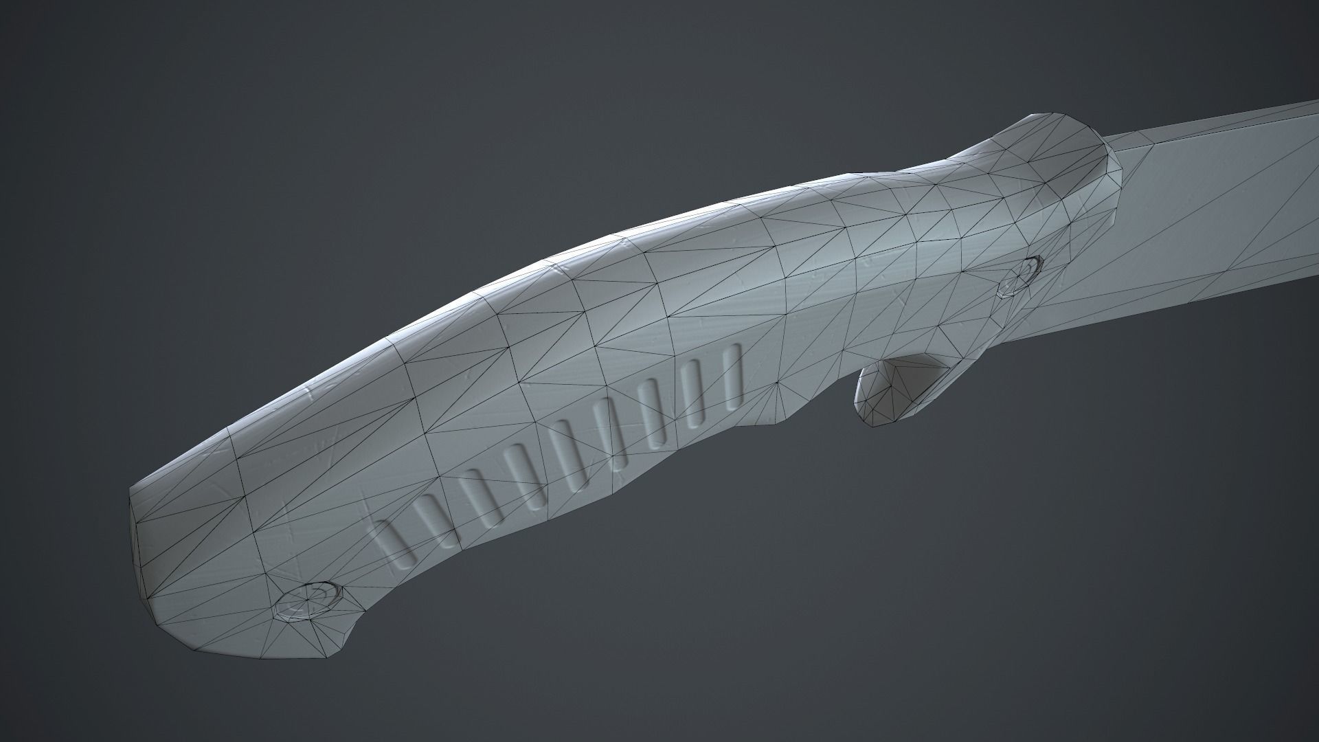 Machete Knife PBR Game Ready Low-poly 3D model_18