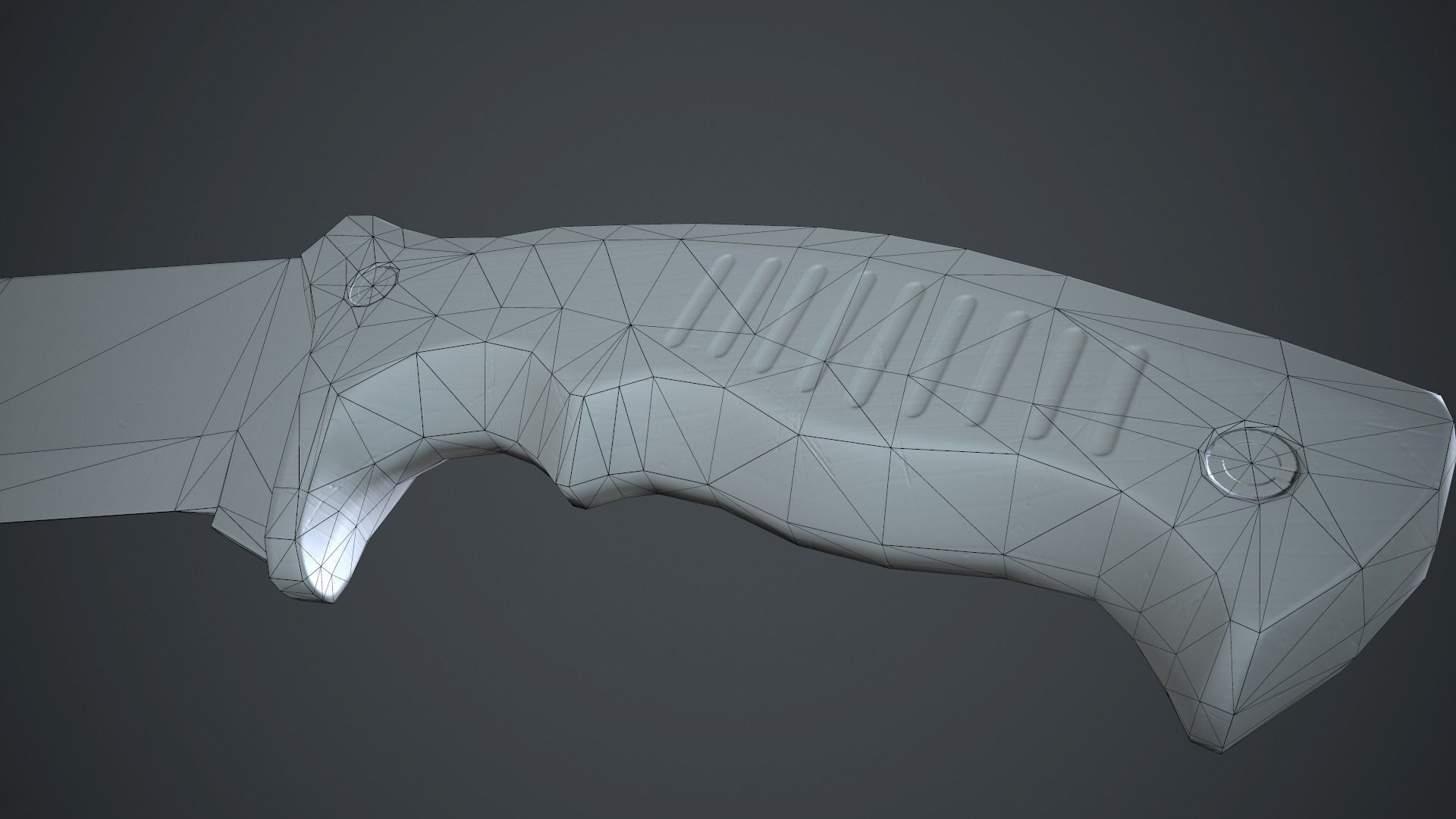 Machete Knife PBR Game Ready Low-poly 3D model_17