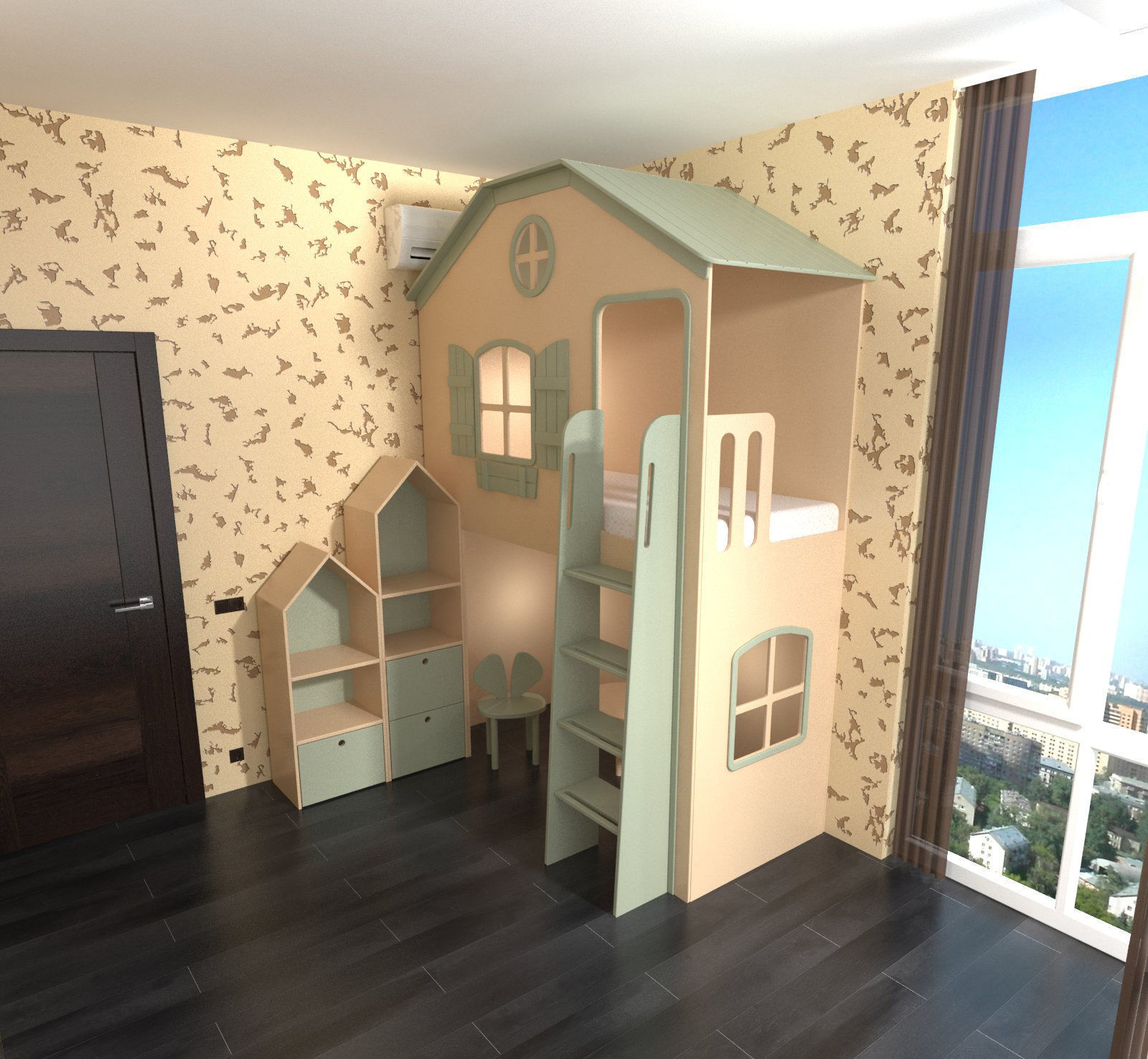 Playground with slide 3D model_1