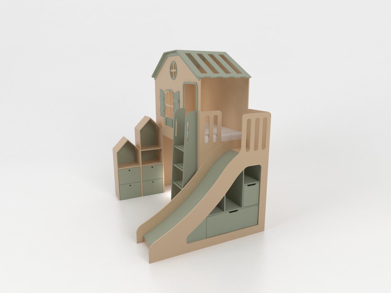 Playground with slide 3D model_4