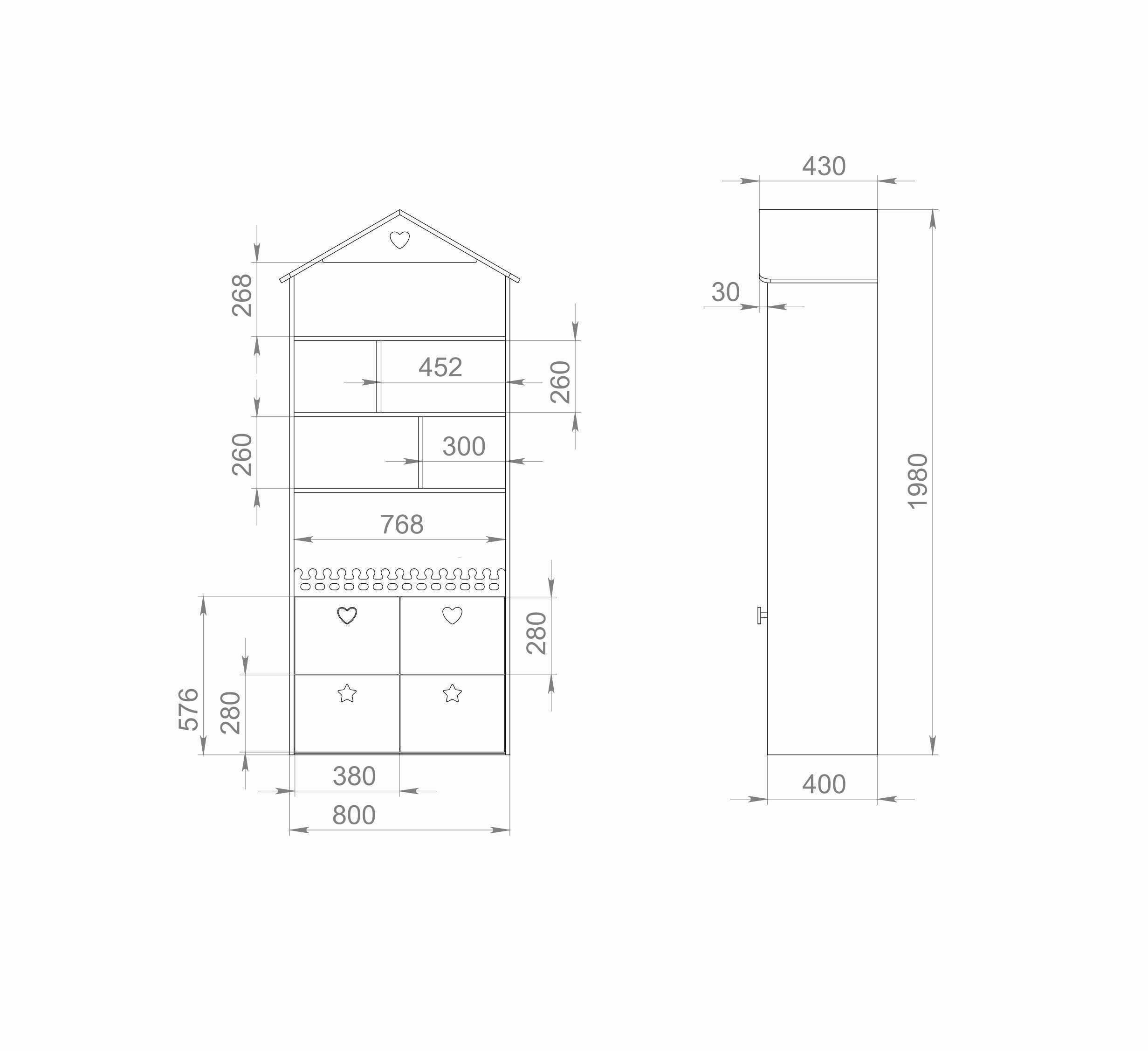 Shelving house and toy storage 3D model_3