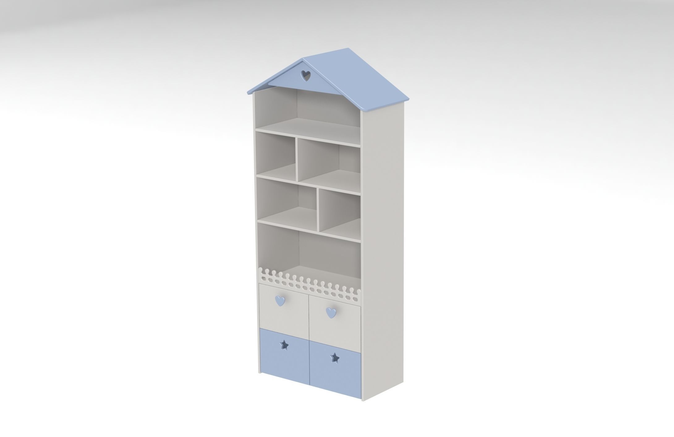 Shelving house and toy storage 3D model_2