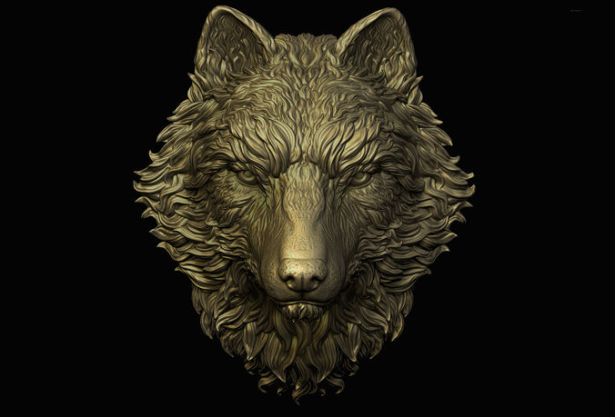 Wolf Pendant 3D print model