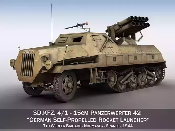 SDKFZ 4 - Panzerwerfer 42 - 7WB 3D model