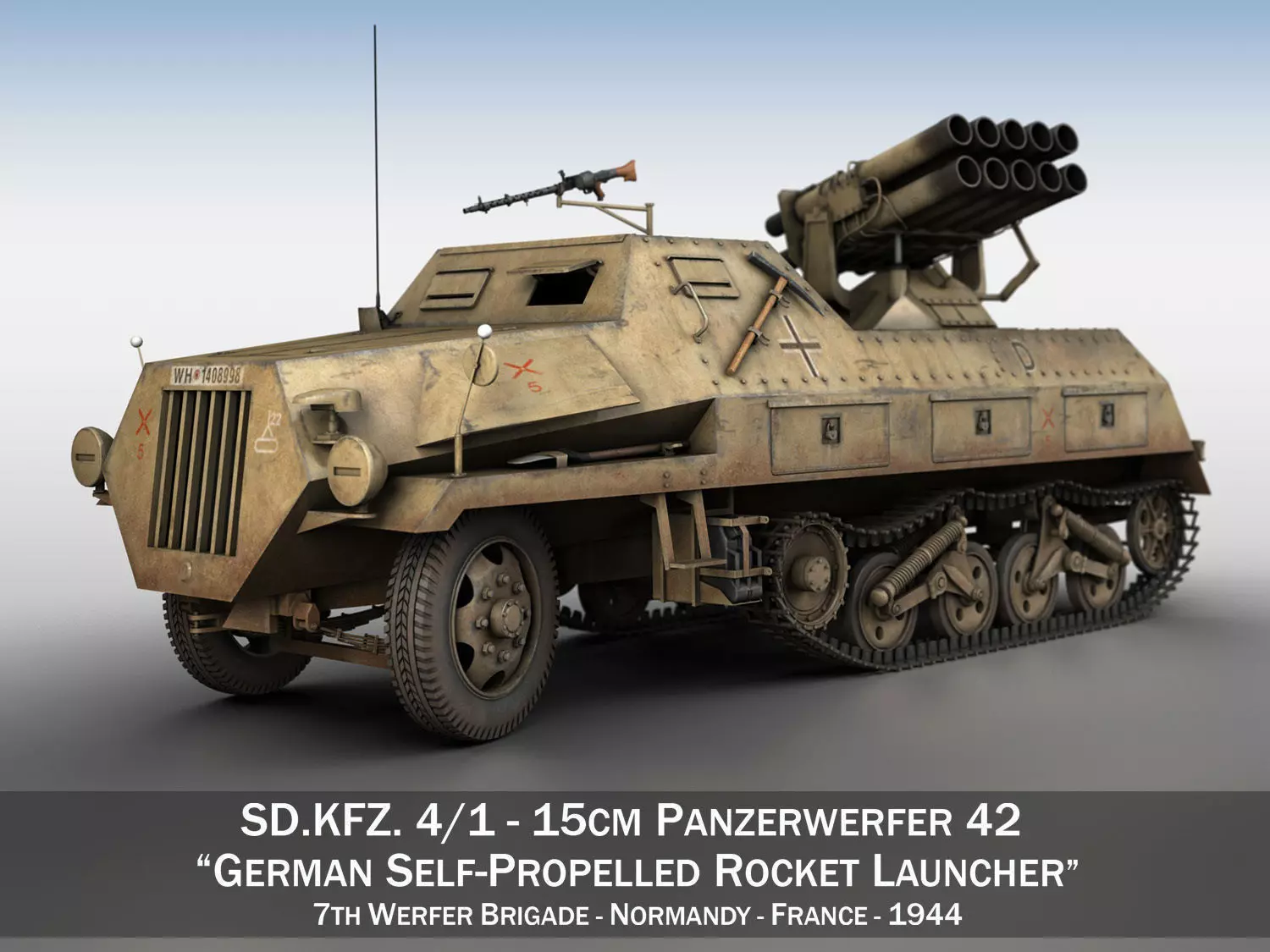 SDKFZ 4 - Panzerwerfer 42 - 7WB 3D model