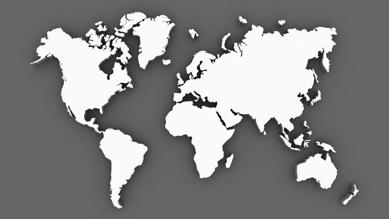 World Map 3D model_2