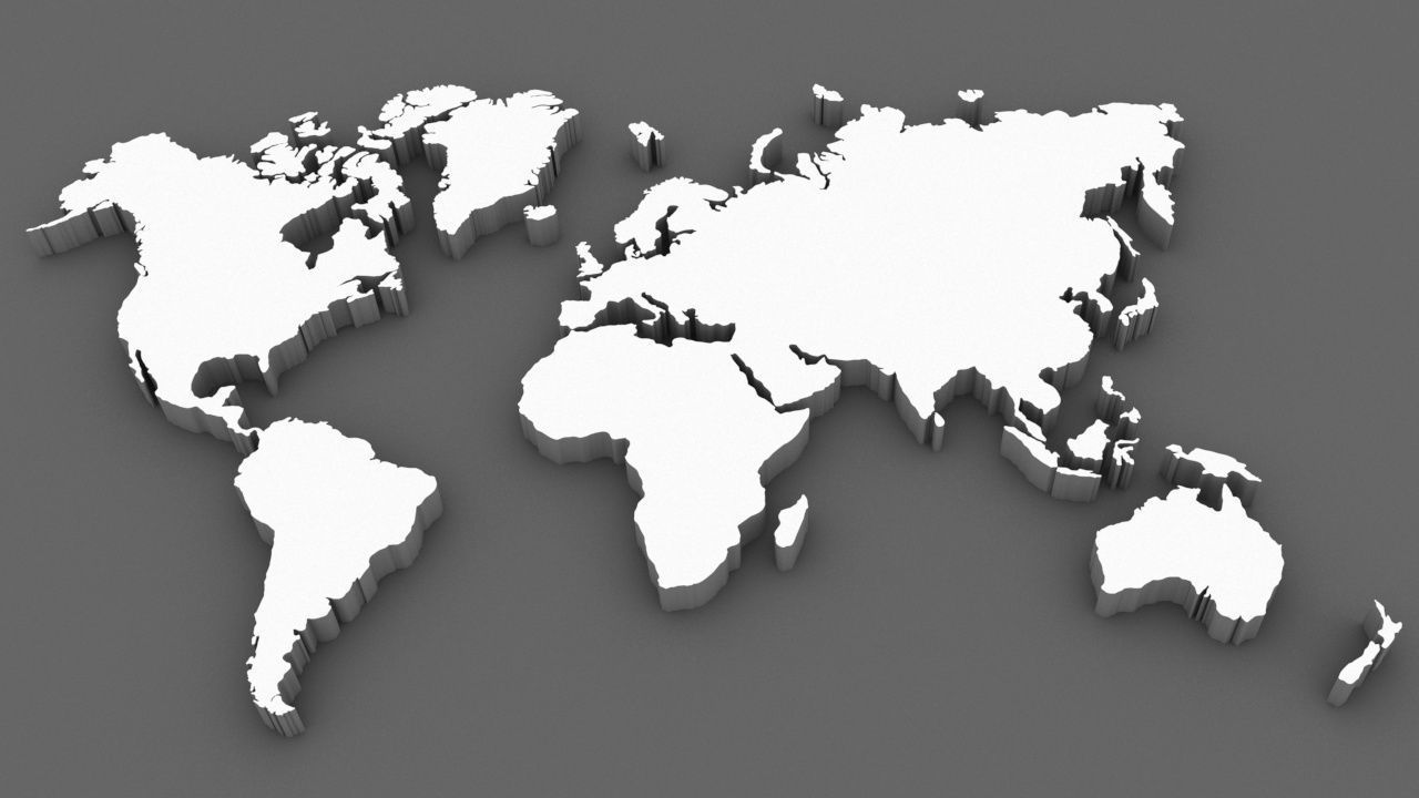 World Map 3D model_1