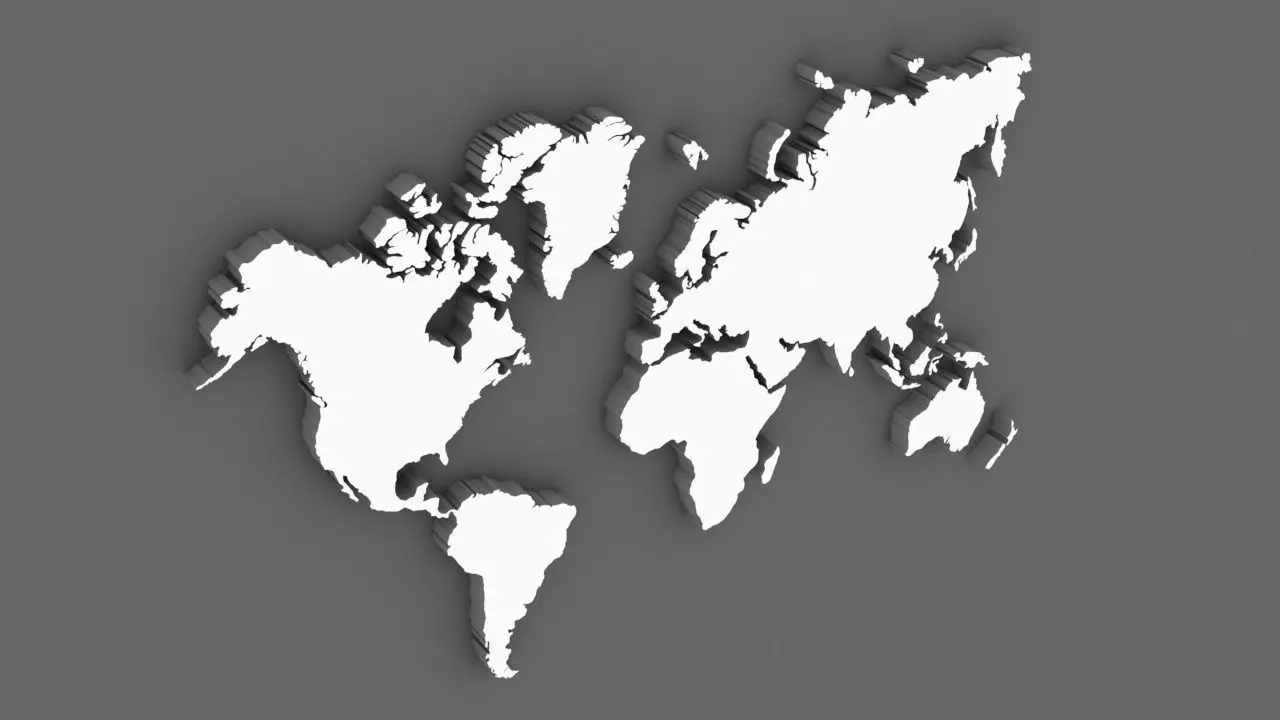 World Map 3D model_0