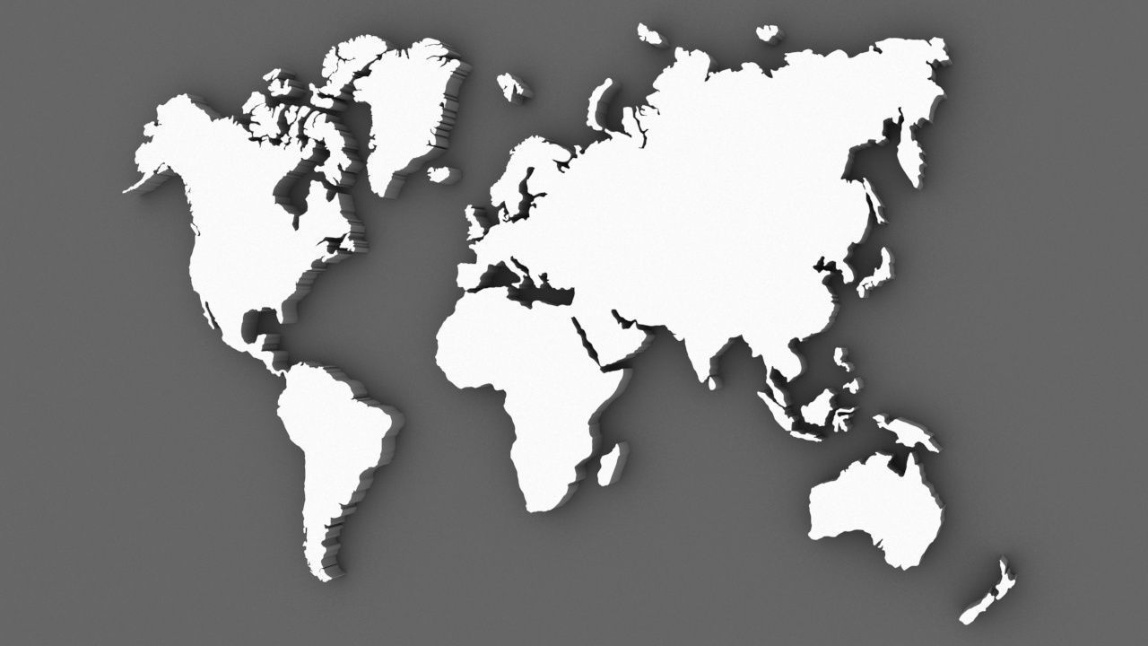 World Map 3D model_3