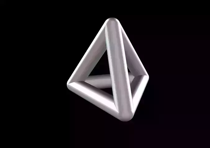 004 Mathart - Platonic Solids - Tetrahedron 01 - 10 cm 3D print model