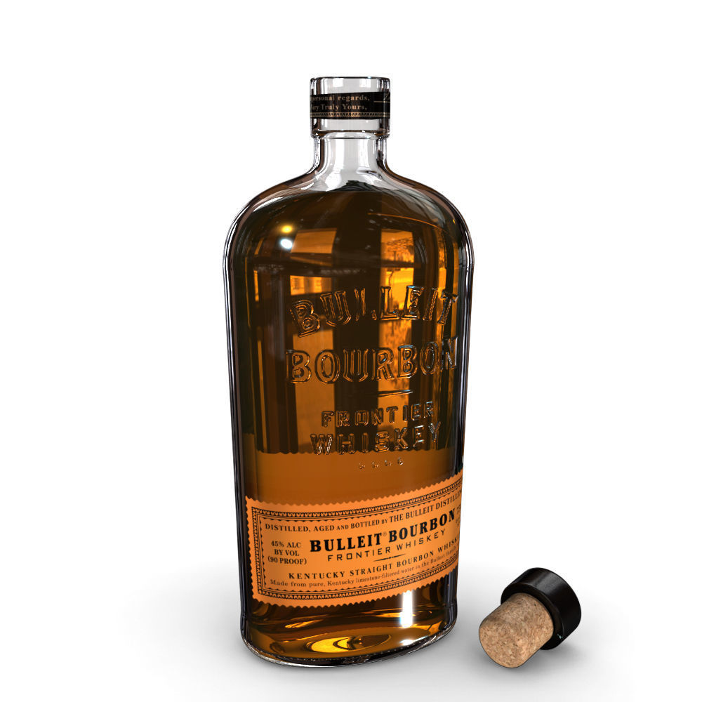 Bulleit Bourbon 75cl Bottle 3D model_6