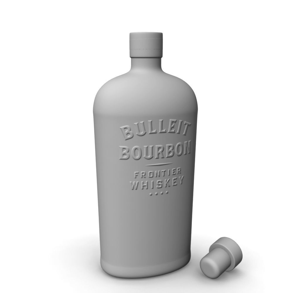 Bulleit Bourbon 75cl Bottle 3D model_14