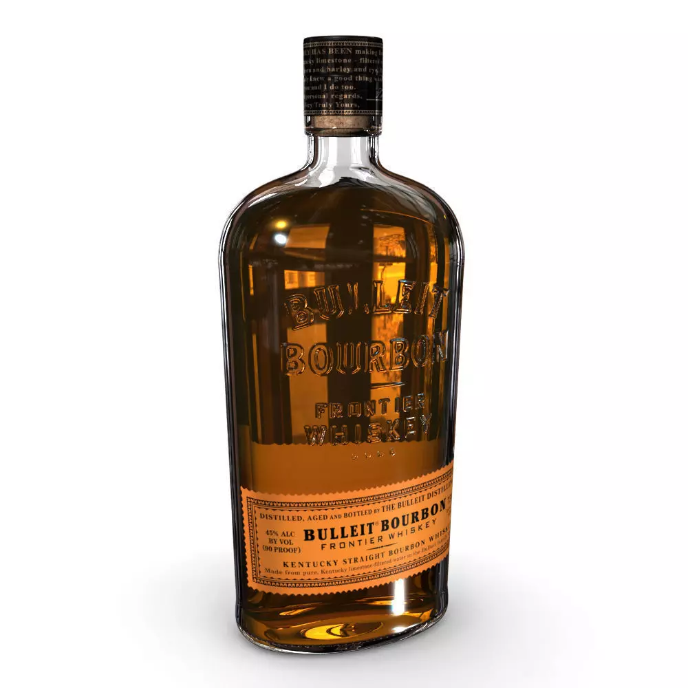 Bulleit Bourbon 75cl Bottle 3D model_0
