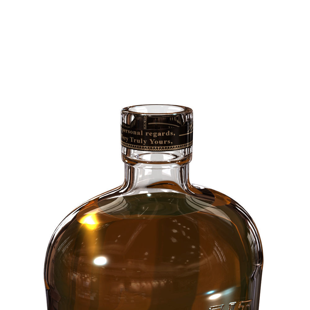 Bulleit Bourbon 75cl Bottle 3D model_10