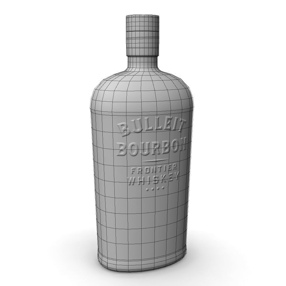 Bulleit Bourbon 75cl Bottle 3D model_20