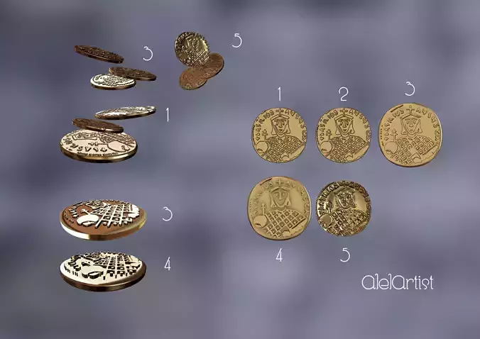 Ancient coins stl 3D model