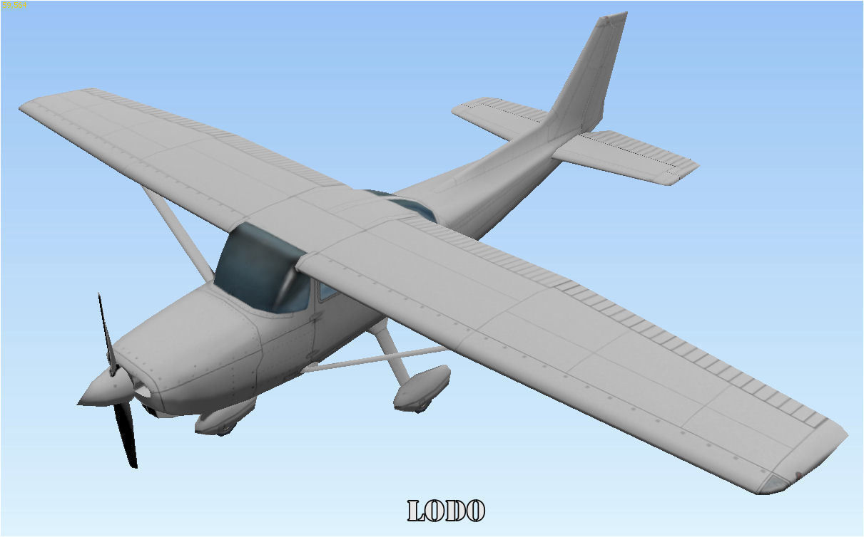 Cessna 172 Low poly game asset Low-poly 3D model_13