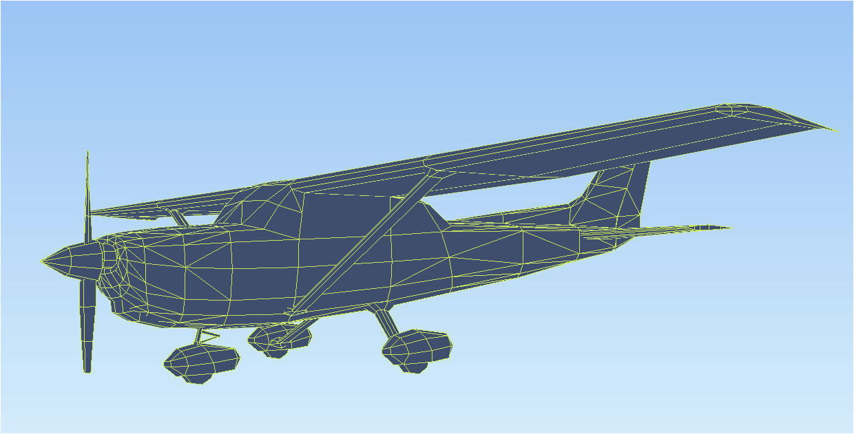 Cessna 172 Low poly game asset Low-poly 3D model_10