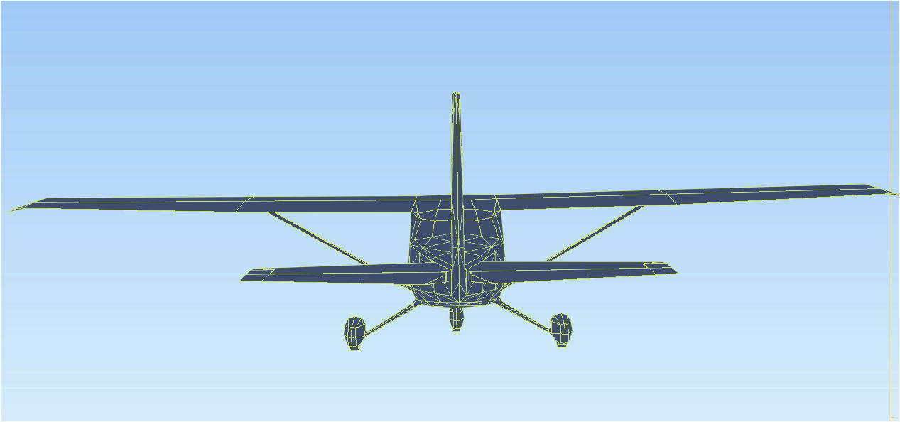 Cessna 172 Low poly game asset Low-poly 3D model_12