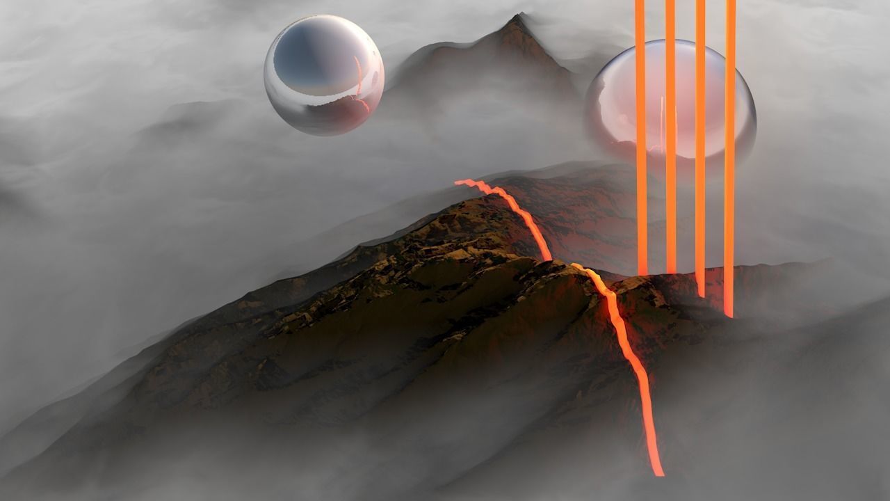 SCI-FI mountains Low-poly 3D model_4