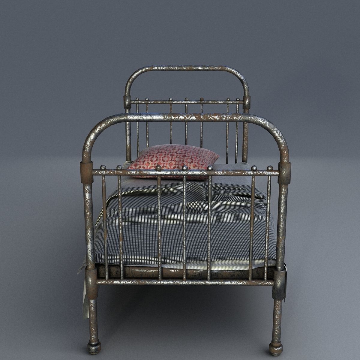 Old bed 3D model_9