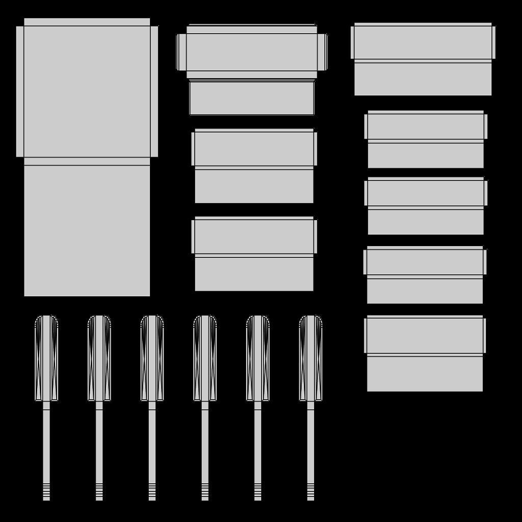 Wooden Bookshelf Set 2 Low-poly 3D model_32