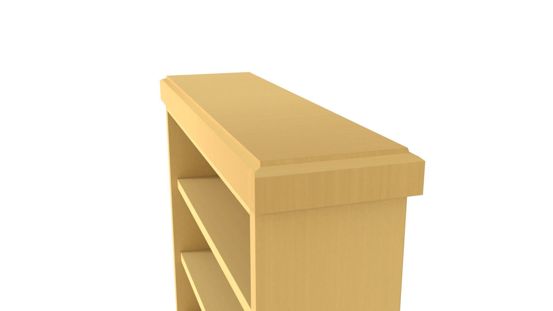 Wooden Bookshelf Set 2 Low-poly 3D model_7