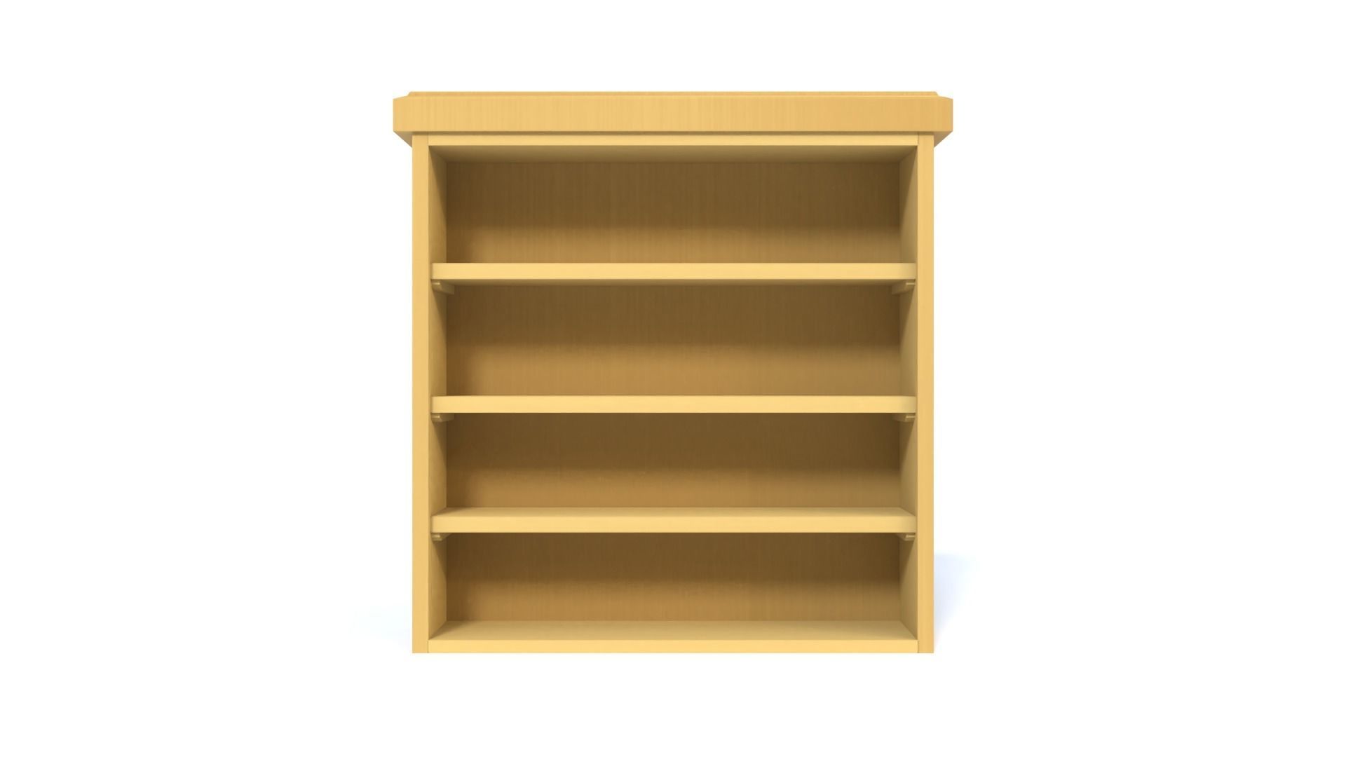 Wooden Bookshelf Set 2 Low-poly 3D model_5