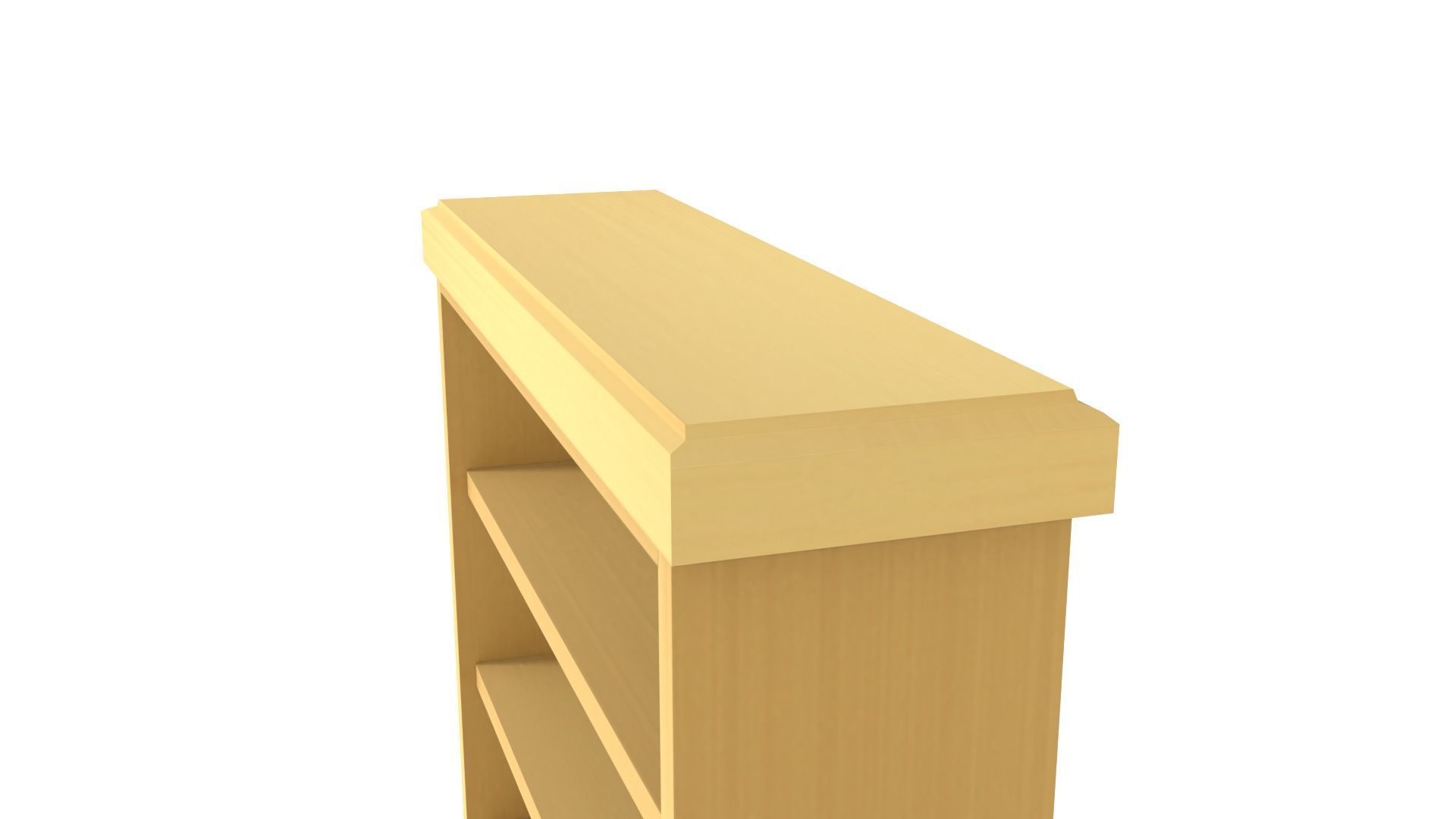 Wooden Bookshelf Set 2 Low-poly 3D model_17