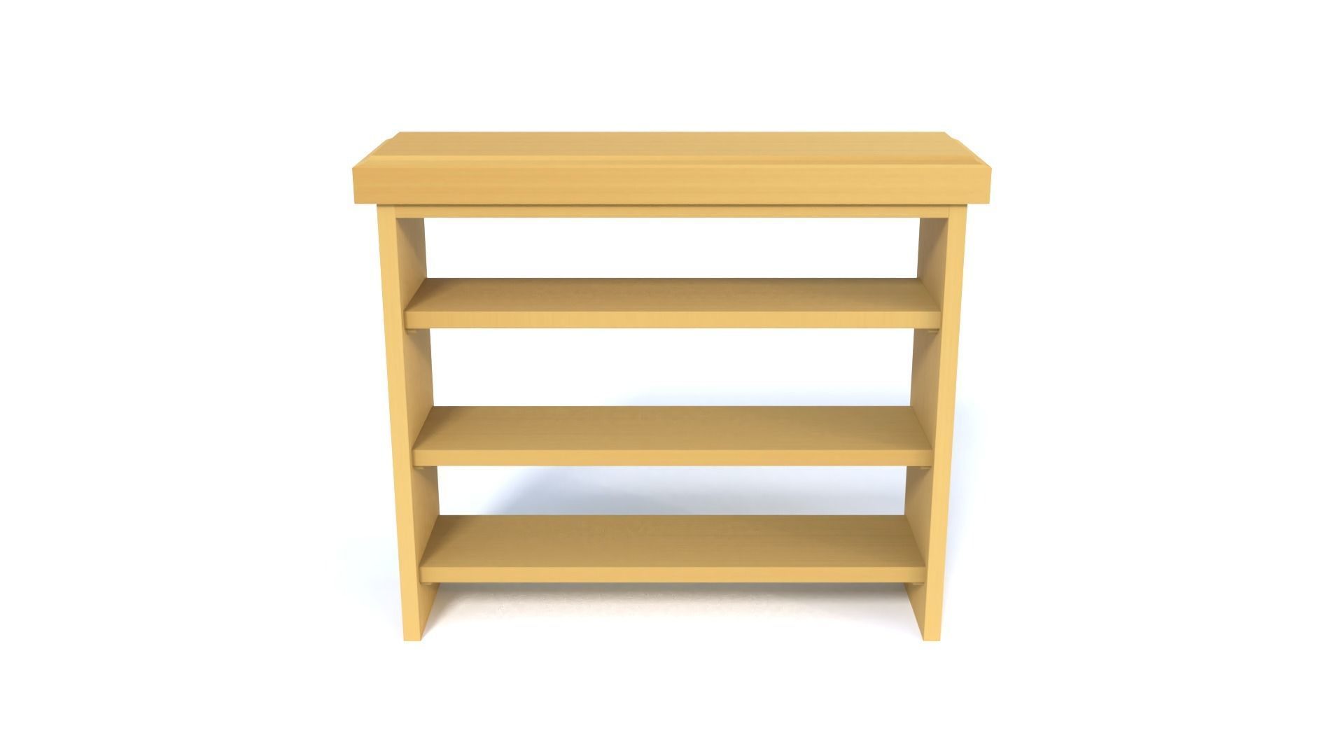 Wooden Bookshelf Set 2 Low-poly 3D model_23