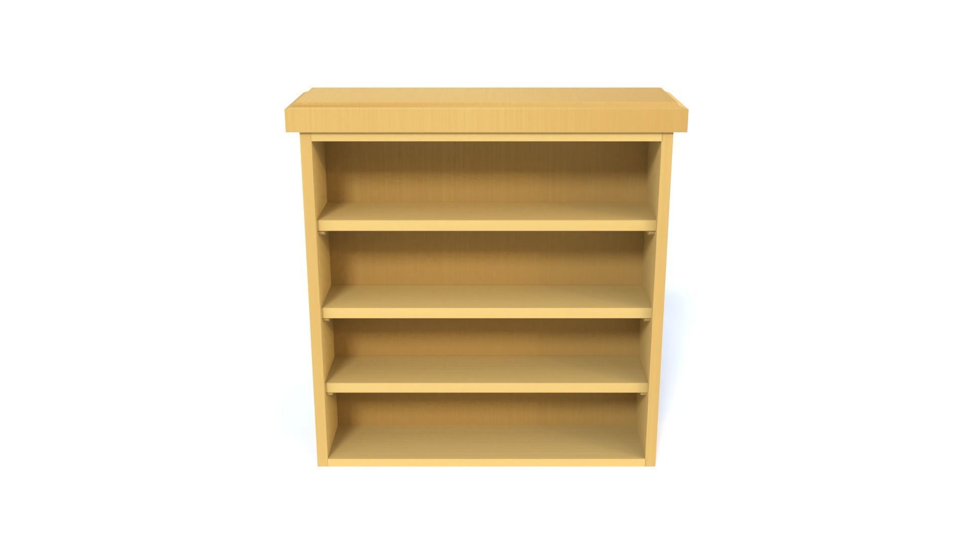 Wooden Bookshelf Set 2 Low-poly 3D model_3