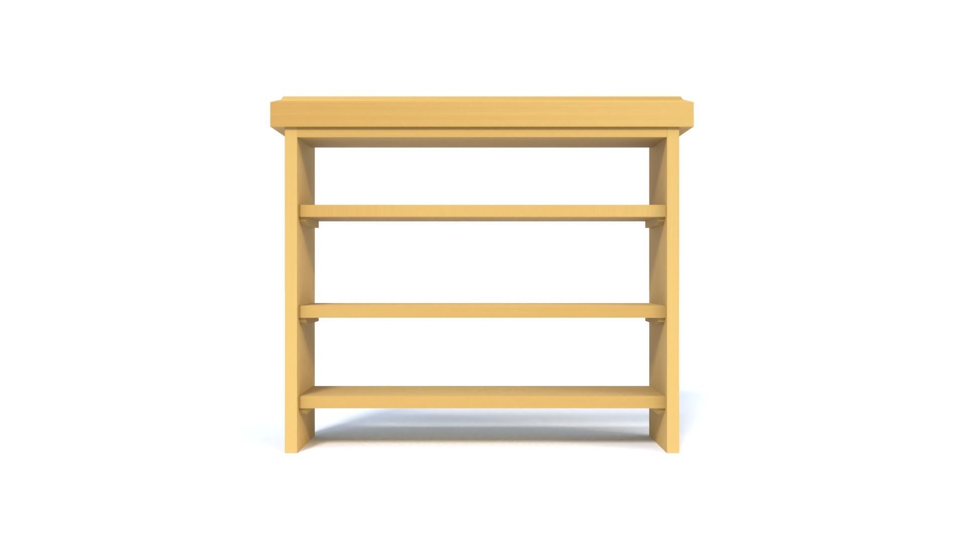 Wooden Bookshelf Set 2 Low-poly 3D model_25