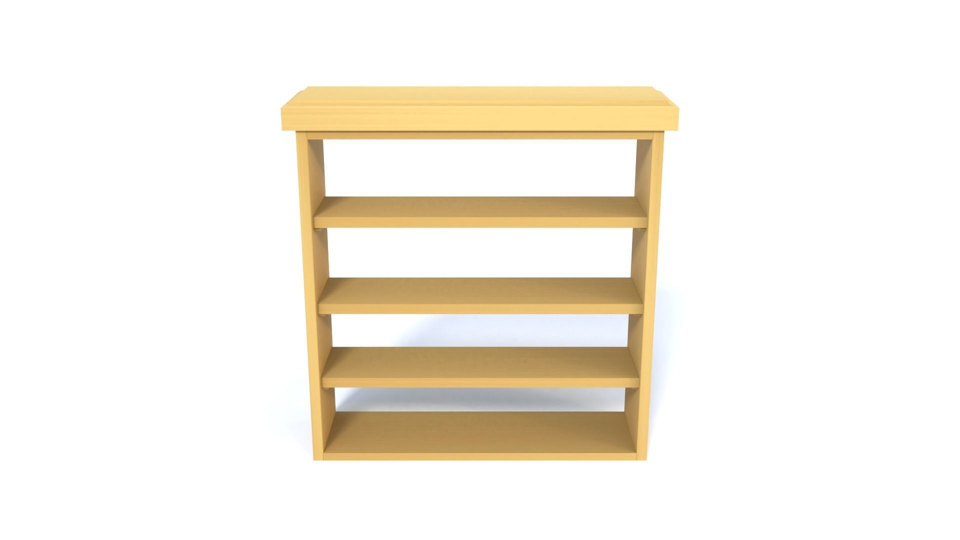 Wooden Bookshelf Set 2 Low-poly 3D model_13