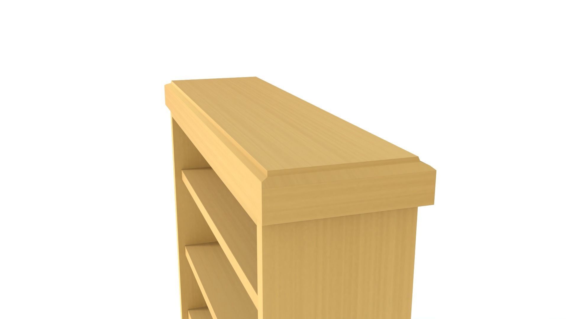 Wooden Bookshelf Set 2 Low-poly 3D model_27