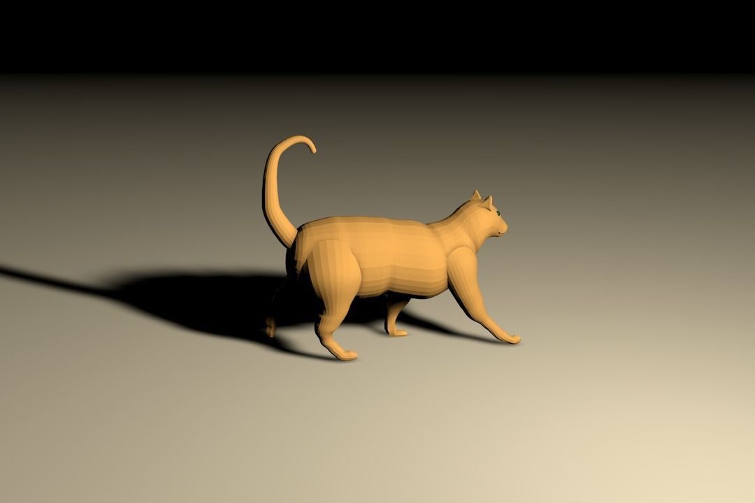 Low Poly Cat Low-poly 3D model_1