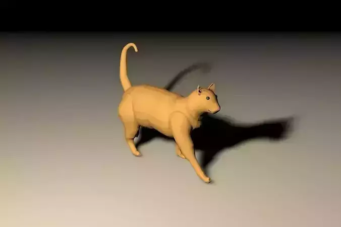 Low Poly Cat Low-poly 3D model