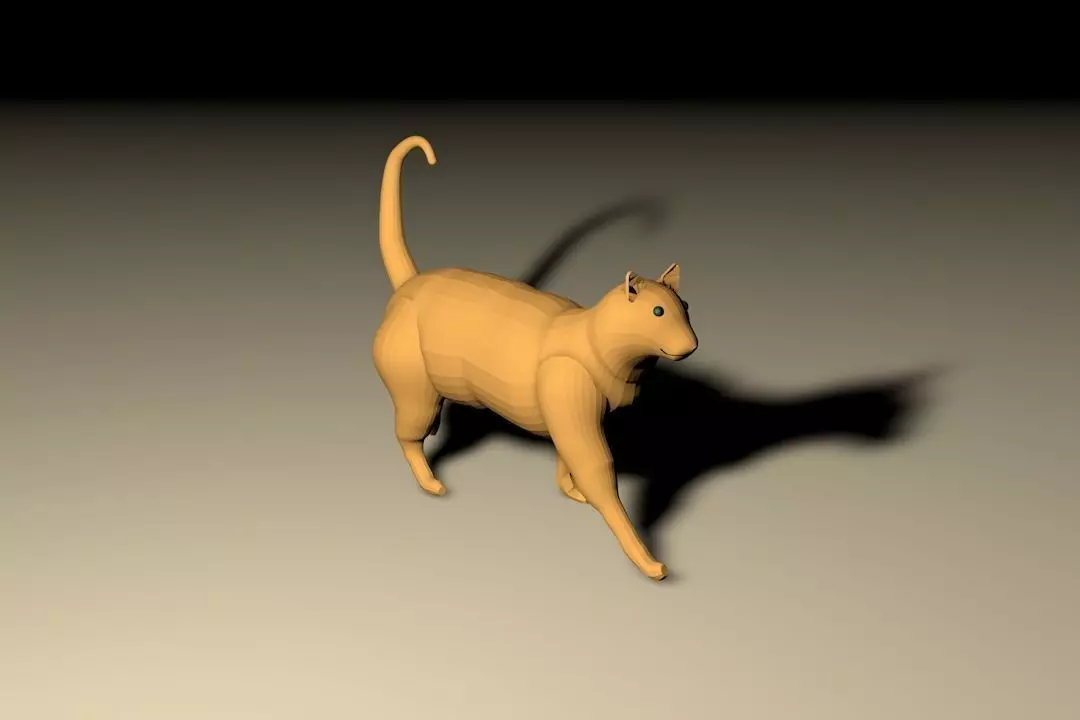 Low Poly Cat Low-poly 3D model_0