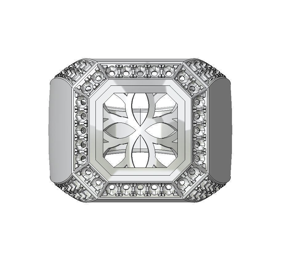 Mens ring with black onyx 020 3D print model_4