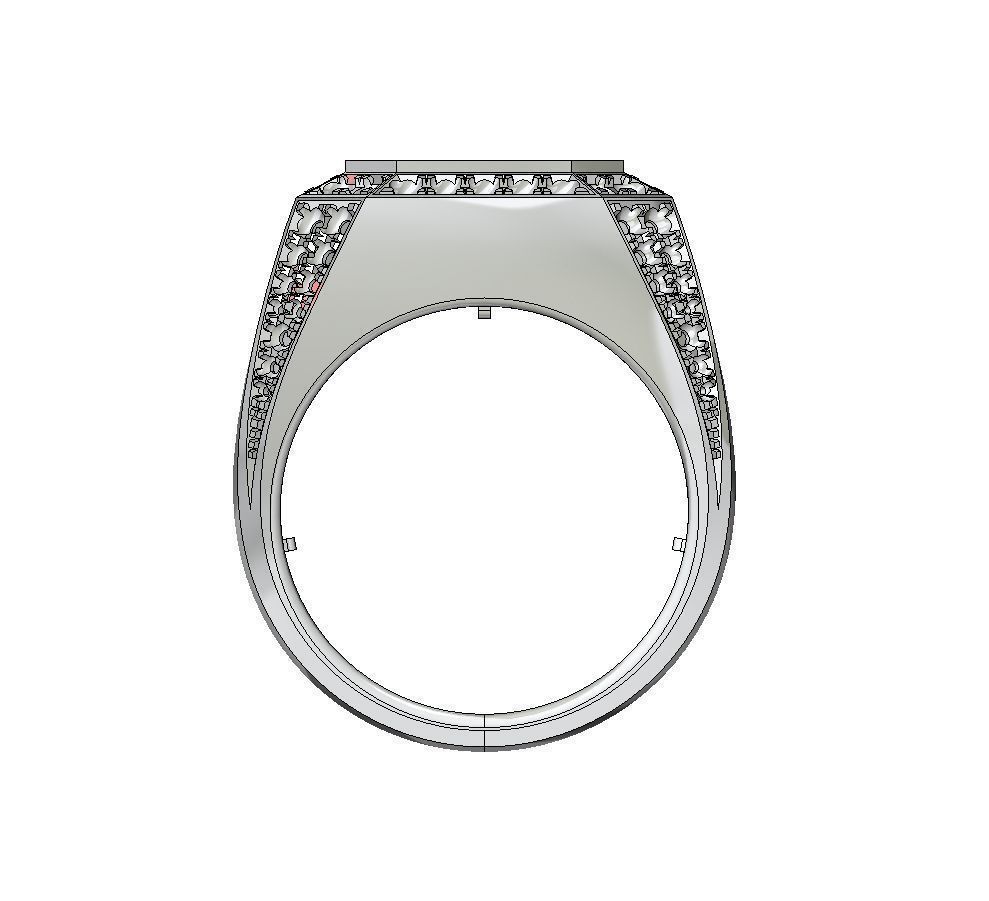 Mens ring with black onyx 020 3D print model_7