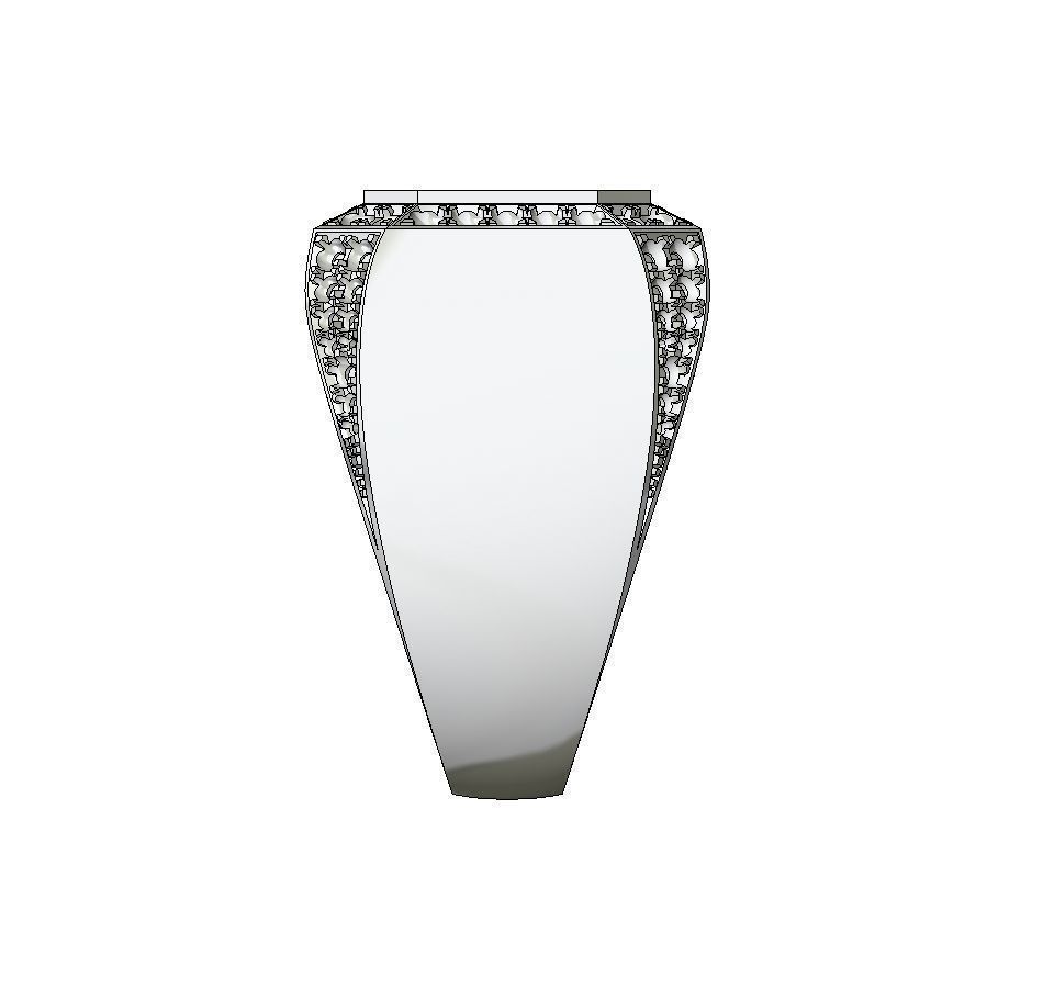 Mens ring with black onyx 020 3D print model_6