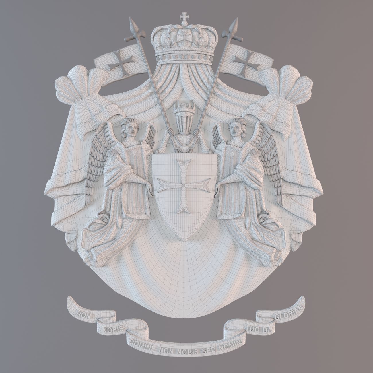 Templar emblem 3D print model_5