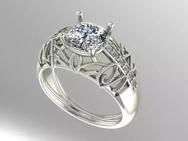Vintage style engagement ring
