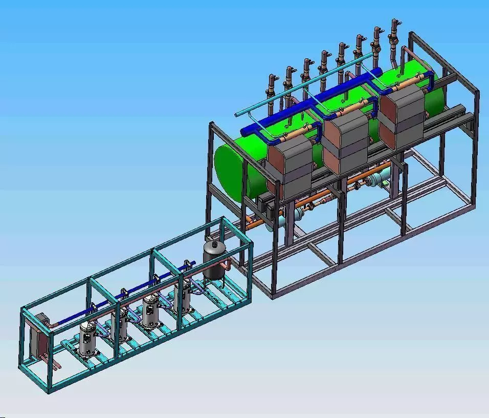 Parallel system rack 1 - video clip Free 3D model_0