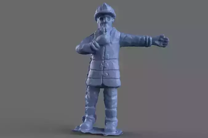 3D Fire Fighter Whistle Toy model